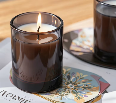 70ml Aromatherapy Glass Candle Cups with Lids, Multi-use Glass Storage Jars for Candles & Small Items