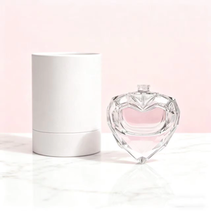 Luxury Exquisite 50ml & 100ml Heart-Shaped Glass Perfume Bottles with Packaging Box Fashion Perfume Storage