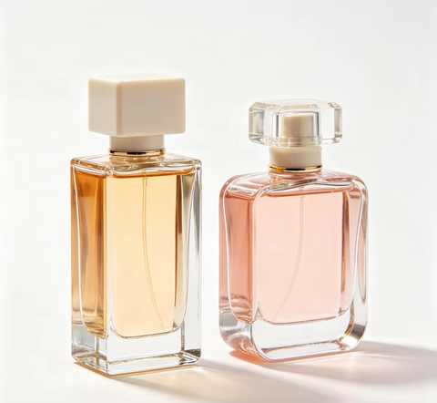 Luxury Square 30ml 50ml 100ml Thick Bottomed Glass Perfume Bottle Crimp Neck Airtight Leak Proof High Transmittance