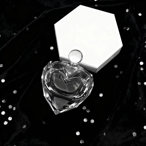 Luxury Exquisite 50ml & 100ml Heart-Shaped Glass Perfume Bottles with Packaging Box Fashion Perfume Storage