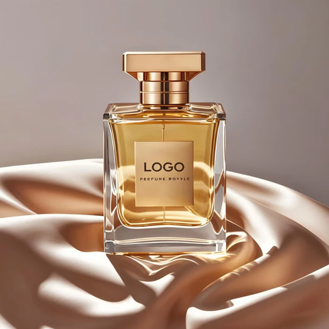 30ml 50ml 100ml Rectangle Glass Perfume Bottle Golden Cap Luxury Fragrance Container Premium Scent Packaging